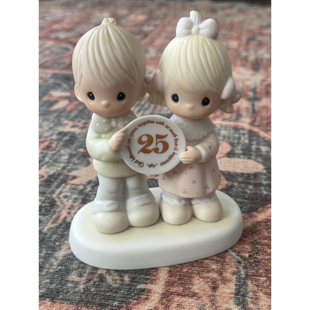 Retired Precious Moments 25th Anniversary Figurine God Blessed Our Years 1983